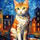van Gogh Cats #8