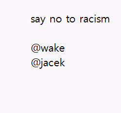 No racism