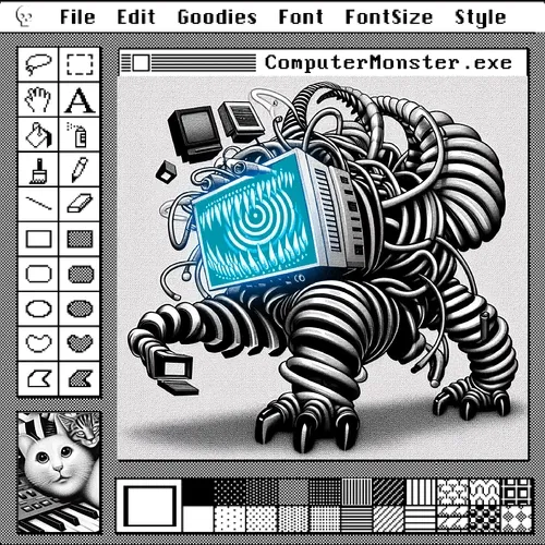 COMPUTER MONSTER CAT