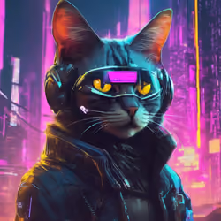 cyberpunk cat
