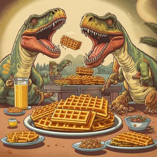 Dino waffles