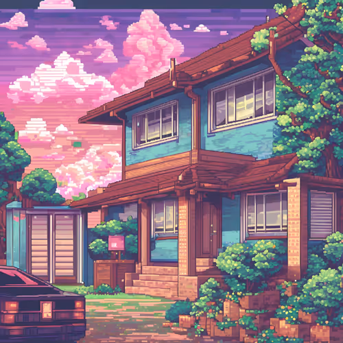 Pixelated Tranquility: A Home of Dreams