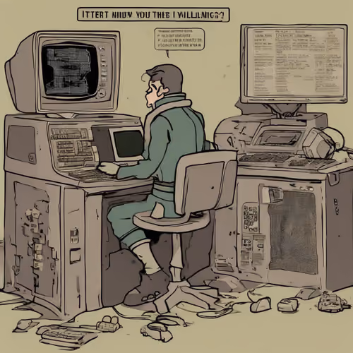 internet computer fallout style