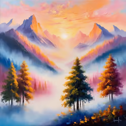 Default_A_breathtaking_oil_painting_on_canvas_a_serene_mountai_2