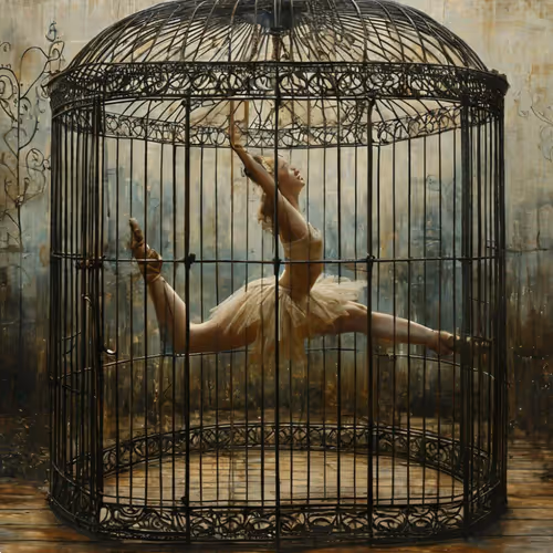 Ballerina in a cage
