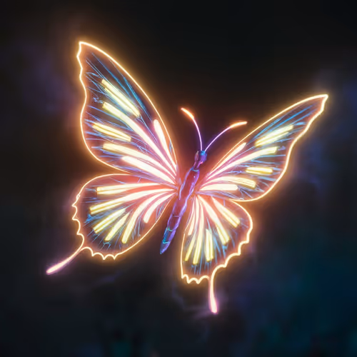 Neon butterfly