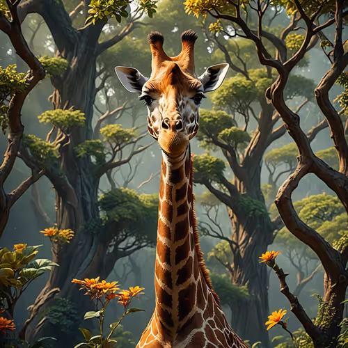 The smiling giraffe