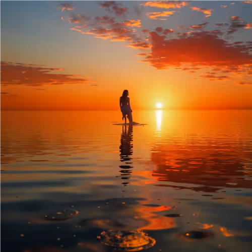 calm and sunset