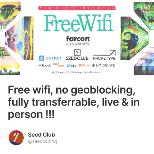 Free wifi, no geoblocking, fully transferrable, live & in person !!! #0