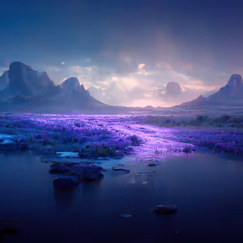 Ethereal Wilderness: Lake's Serene Gaz 40