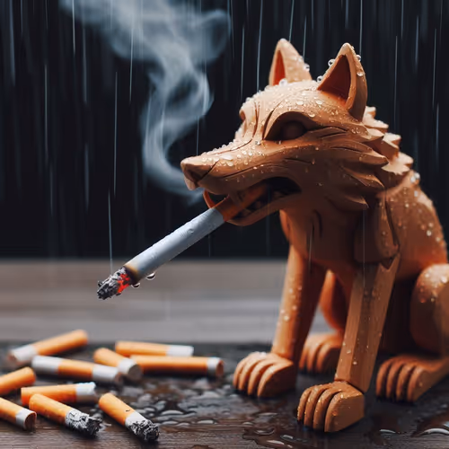 wooden wolf