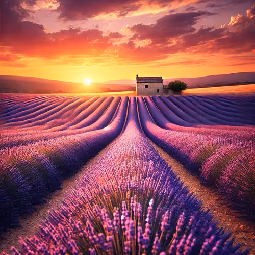 A serene lavender field