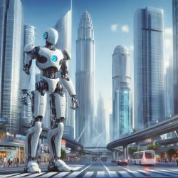 Robots in a city of the future