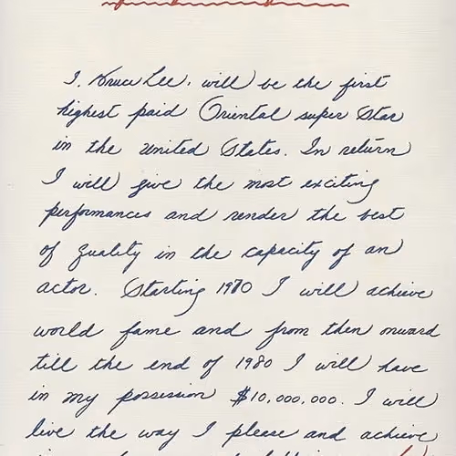BRUCE LEE'S LETTER TO HIMSELF (LOA)