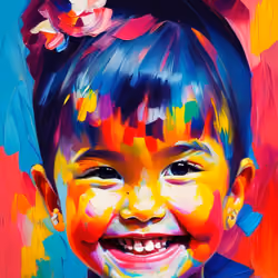 olpntng-style-happy-laughing-cute-child-oil-painting-heavy-strokes-paint-dripping-278530437
