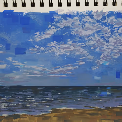 Sea Study Sketchbook Page _ Atelier
