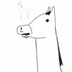 a horse eating a flower