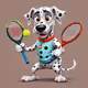 playing tennis