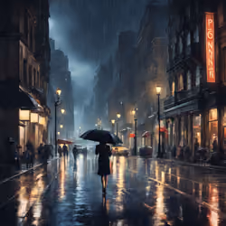 A rainy night