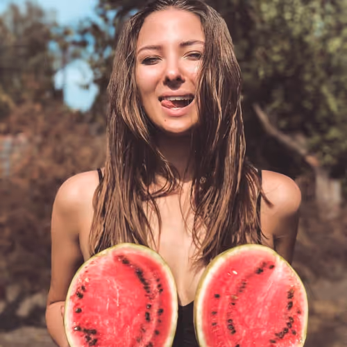 Оne Girl Two Watermelons