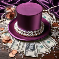 purple top hat means DEGEN