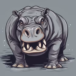 angry hippopotamus