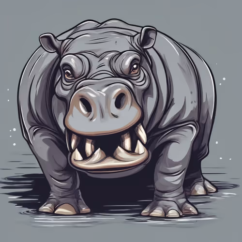 angry hippopotamus