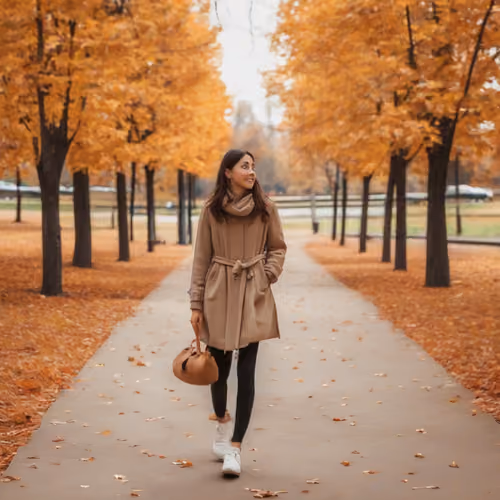 A girl in the park.