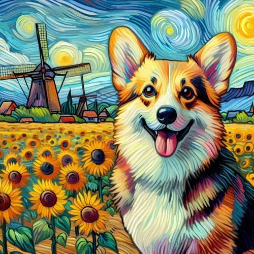 Sunlit Corgi: Omaha #1715