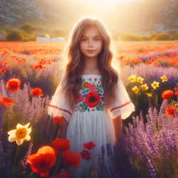 the girl wif flower