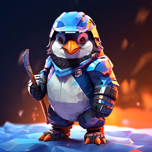 Penguin hockey player