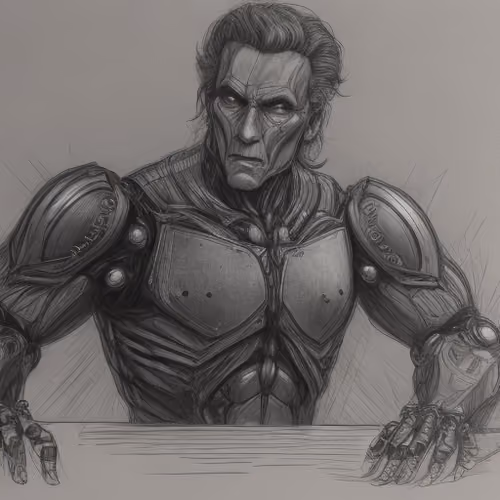 A warrior from the future.