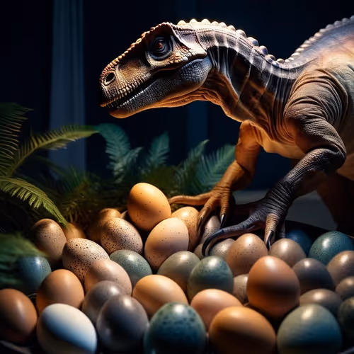 Dinosaur with Eggs 07