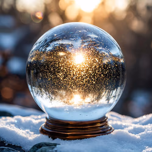 Sunlit Snowfall Elegance