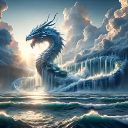 a blue dragon