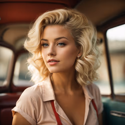 A Pin-up blonde girl