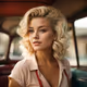 A Pin-up blonde girl