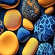 Multicolored pebbles