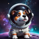 dog in space