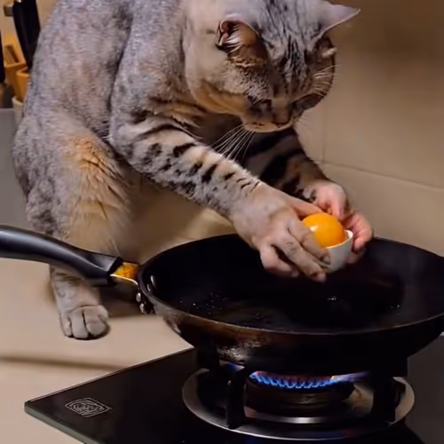 Cat Frying