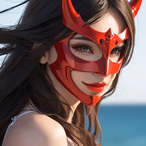 red mask