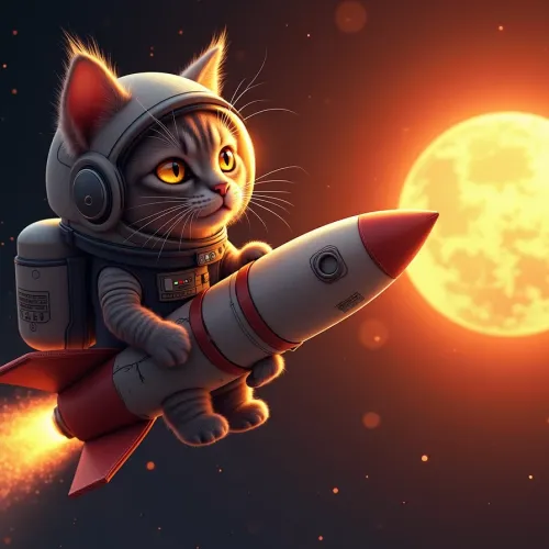 cat astronaut