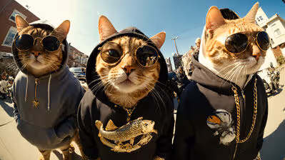 Cat Sunglass Gangster