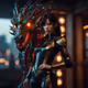 Steel Lady with a Dragon