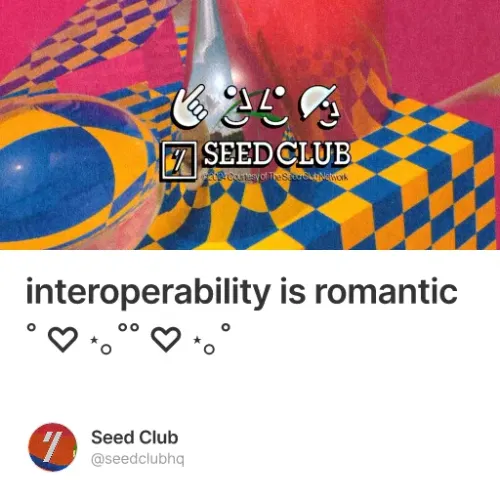 interoperability is romantic ˚ ༘♡ ⋆｡˚˚ ༘♡ ⋆｡˚