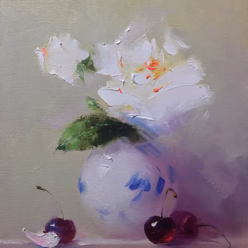 Vase and cherry best choice 4