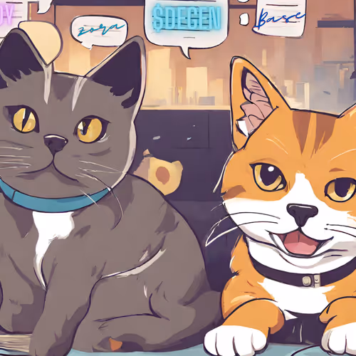 Zora The Cat and Base the Dog