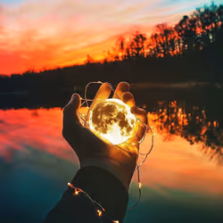 The moon in your hand