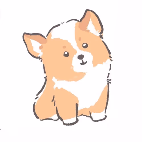 a slanted puppy