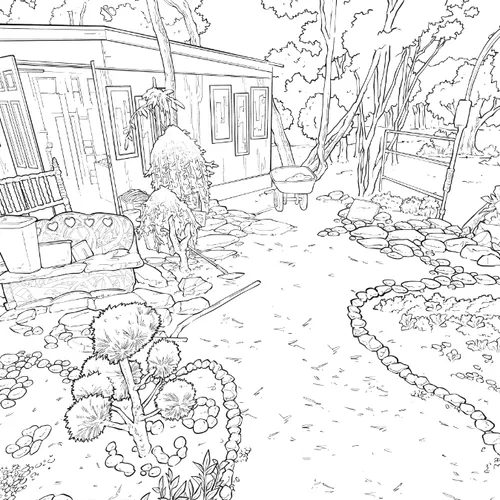 Hideaway Gardens COLORING BOOK